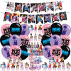 Stray Kids Merch 5 Star Birthday Party Decoration, Include Stray Kids Theme Party Banner, Cake Topper, Latex Balloons for Adult Fans Music Birthday