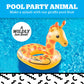 BigMouth Giant Animal Pool Float, Inflatable Floatie Tube, Blow Up Swim Ring, Outdoor Summer Pool Party Water Toy - Giraffe