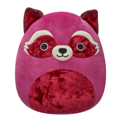 Squishmallows Original 8in Olivieri The Maroon Raccoon with Velvet Accents - Official Jazwares Plush (Little)