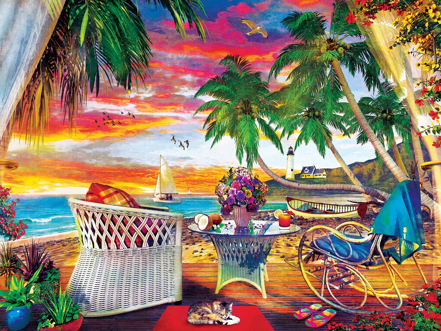 MasterPieces 550 Piece Jigsaw Puzzle for Adults, Family, Or Youth - Paradise Breeze - 18"x24"