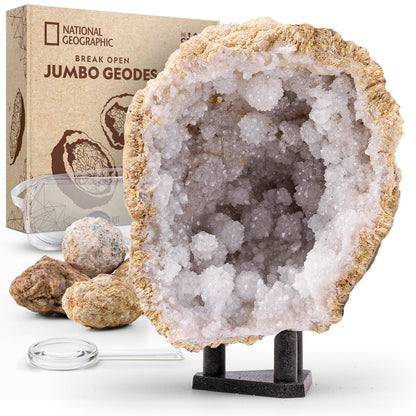 National Geographic Break Open 5 Jumbo Geodes Earth Science Kit for Kids
