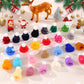 JITUIHOM 100pcs Mini Christmas Hat Set Mini Knitted Doll Hats Small Christmas Tree Decorations Santa Snowman Hats DIY Craft Toys Wine Bottle Ornaments