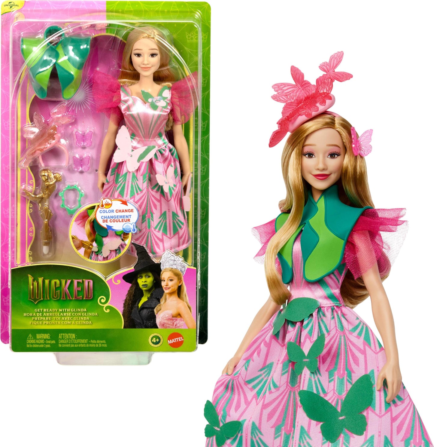Mattel Universal Pictures’ Wicked Get Ready with Glinda Doll Set