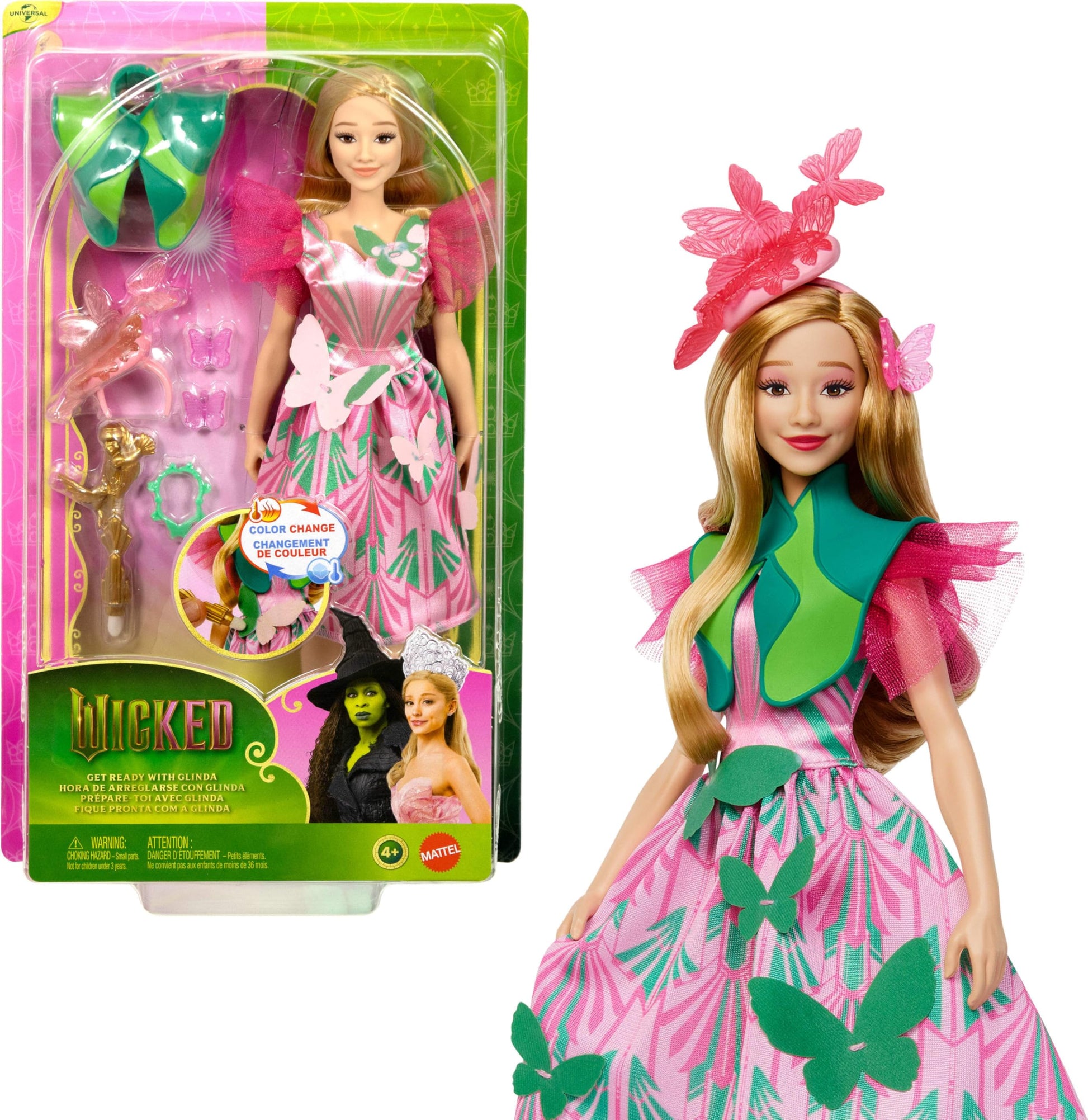 Mattel Universal Pictures’ Wicked Get Ready with Glinda Doll Set