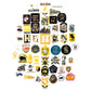 Conquest Journals Harry Potter Hufflepuff Vinyl Stickers, Unique Stickers Including Holograms, Waterproof and UV Resistant, Great for All Your Gadgets