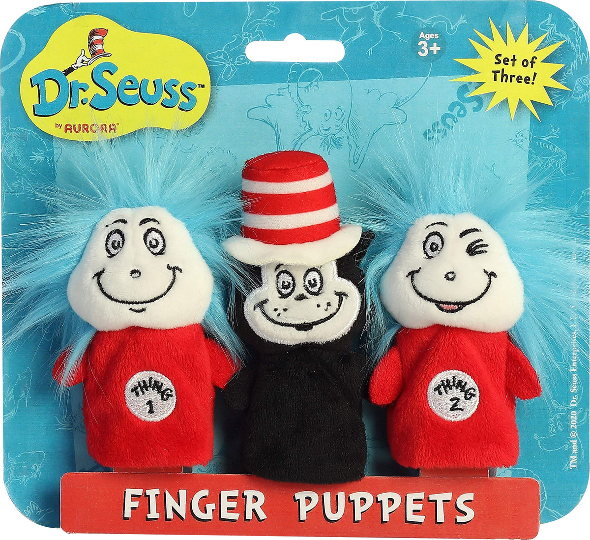 Aurora - Dr. Seuss - 3" Dr. Seuss Finger Puppet Set