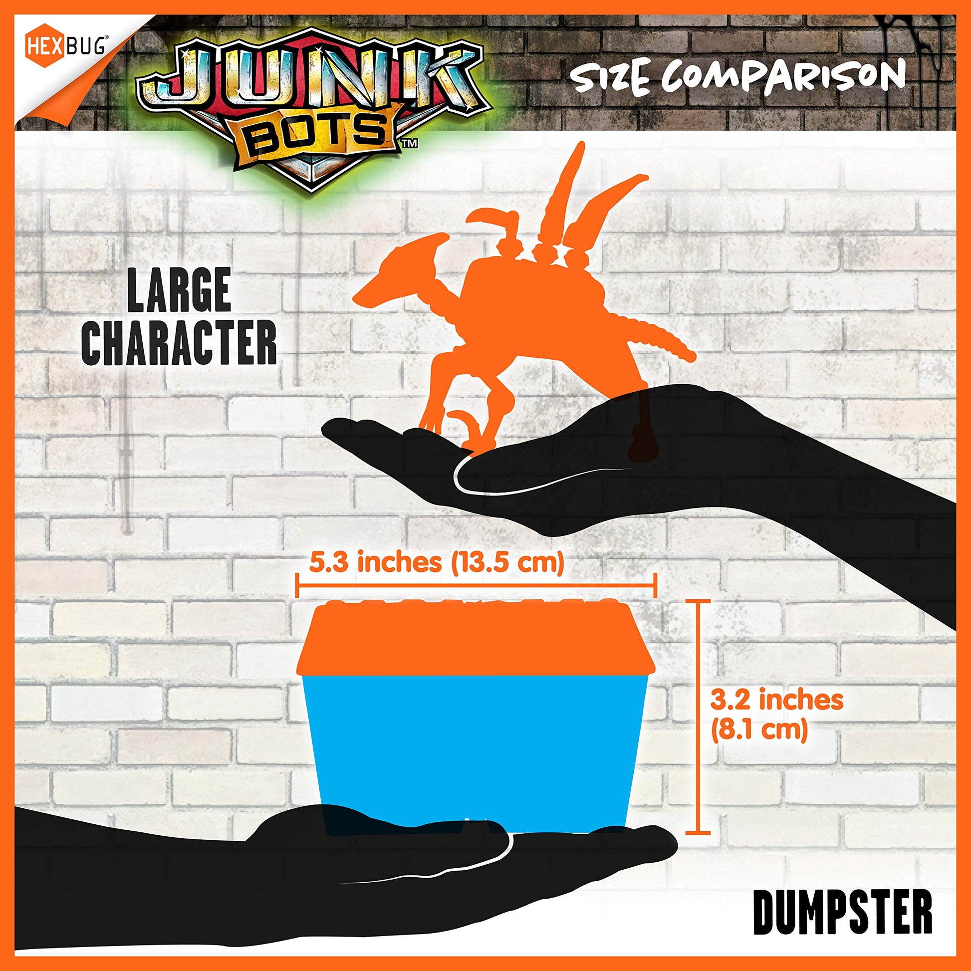 HEXBUG JUNKBOTS - Alley Dumpster Kit - Surprise Alien-Powered Construction Figures for Ages 5+, 24+ Pieces