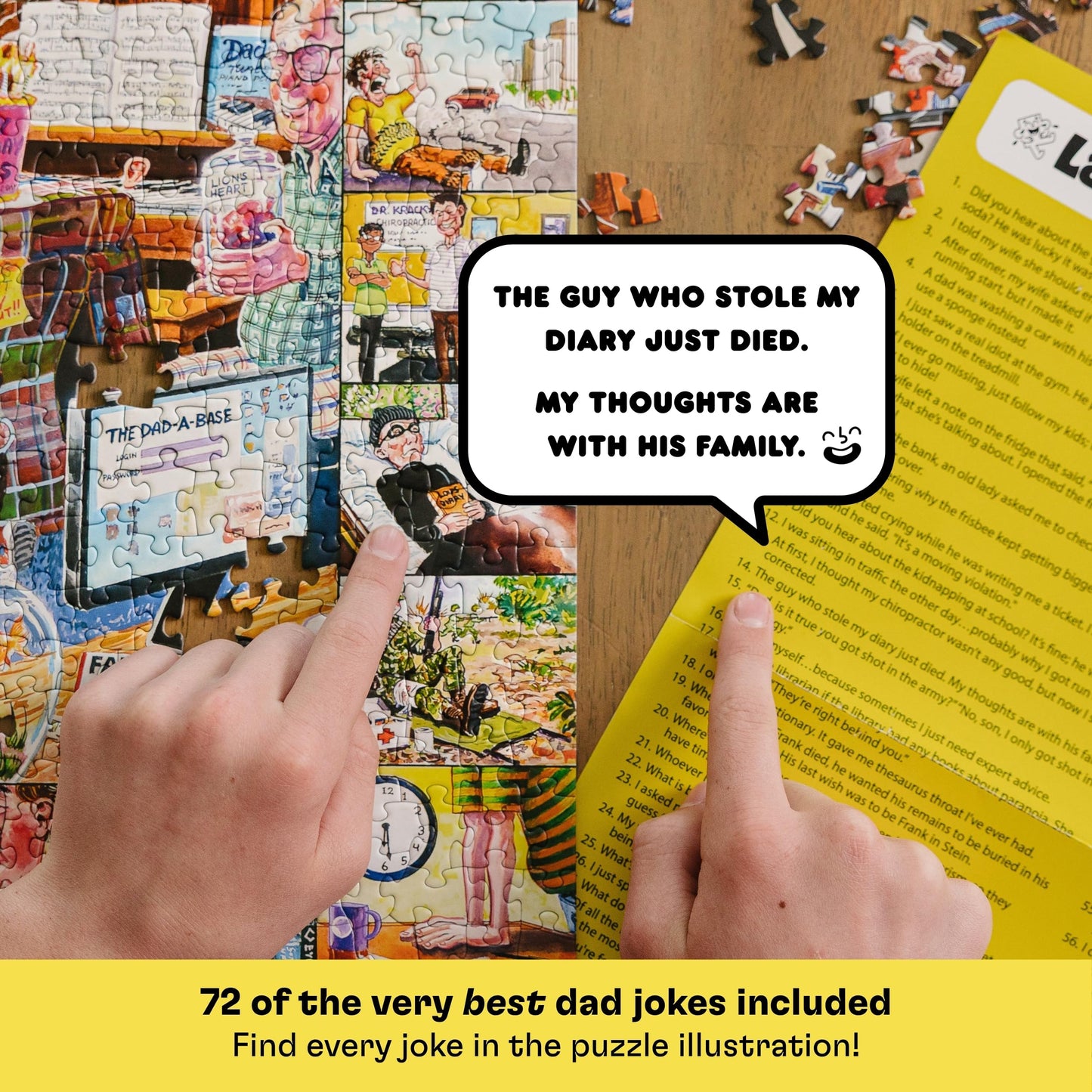 Dad Joke Puzzle - 1000 Piece Funny Jigsaw Gift for Adults, Laugh with Life