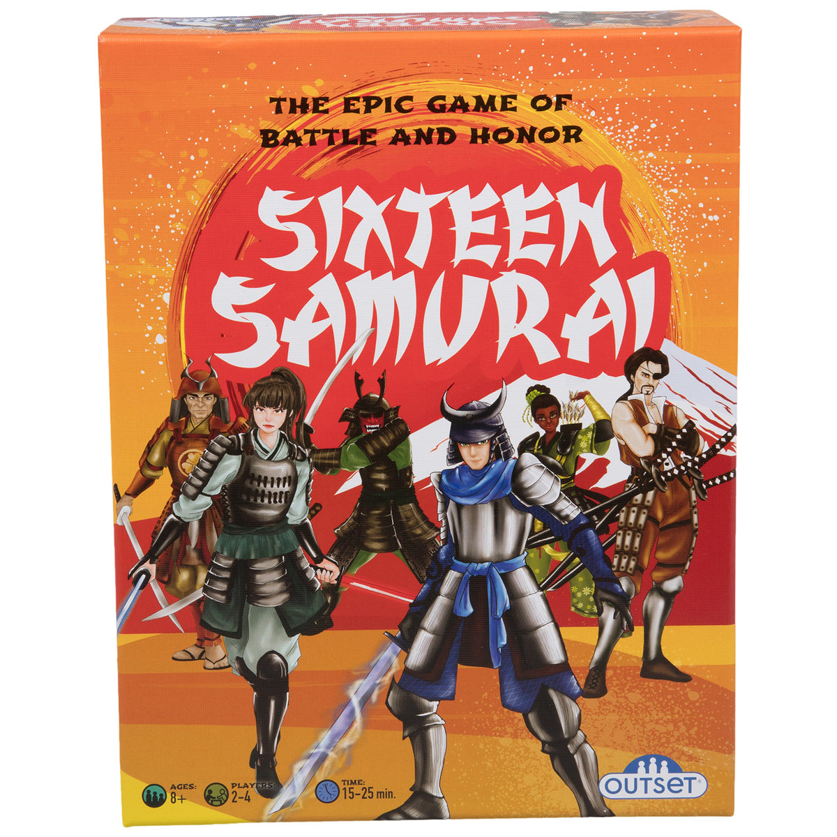 Sixteen Samurai - an Epic Battle Between Rival Clans - Fast Action Card Game - 2 to 4 Players - Fun Family Game for Kids & Adults, Ages 8 an up by