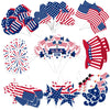 72pcs 4th of July Cupcake Toppers, Patriotic Toothpicks Decorations for 4th of July Independence Day Party Supplies Favor Cake Topper