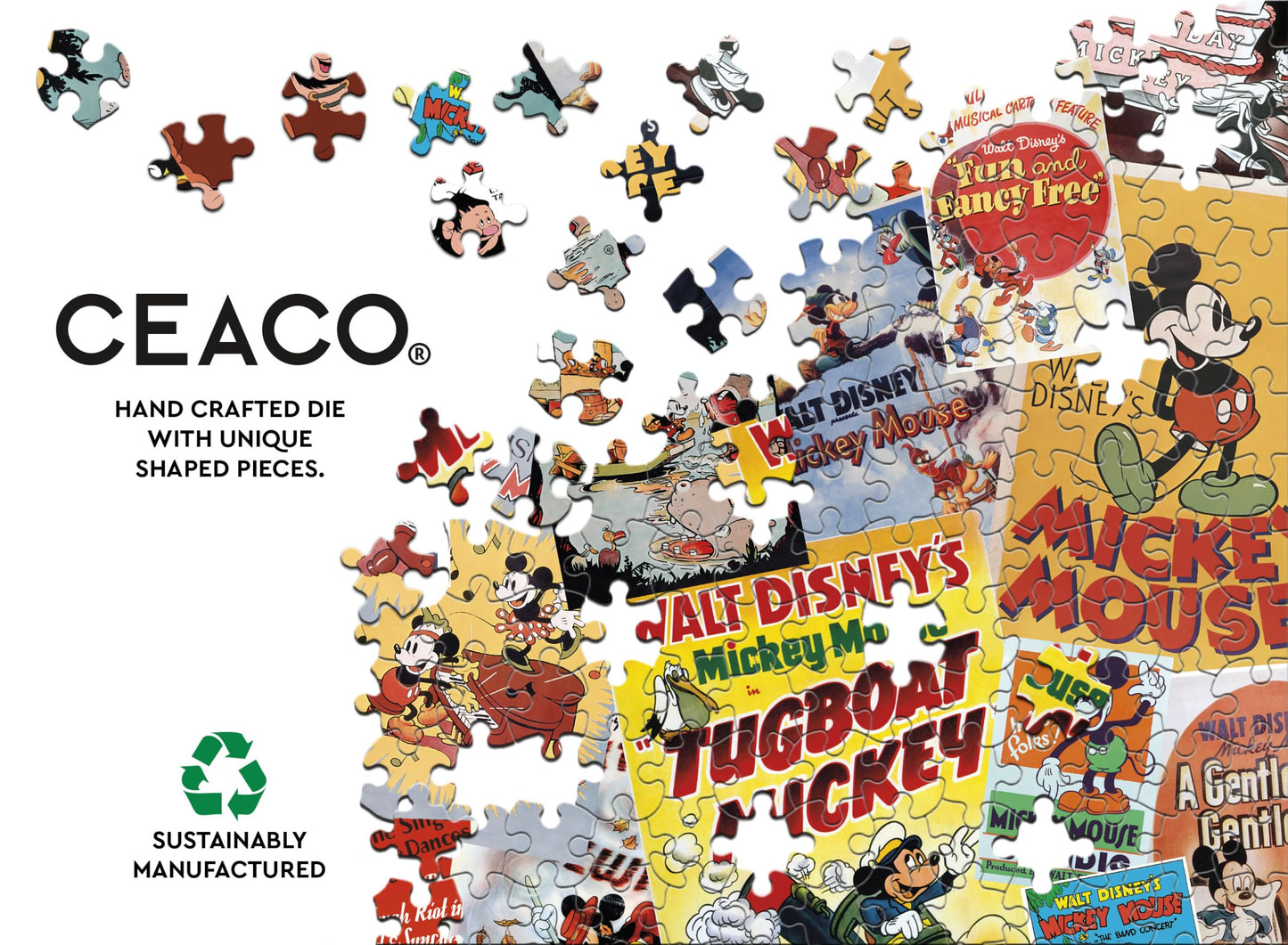 Ceaco - Disney - Vintage Mickey Mouse Poster - 1000 Piece Puzzle for Adults