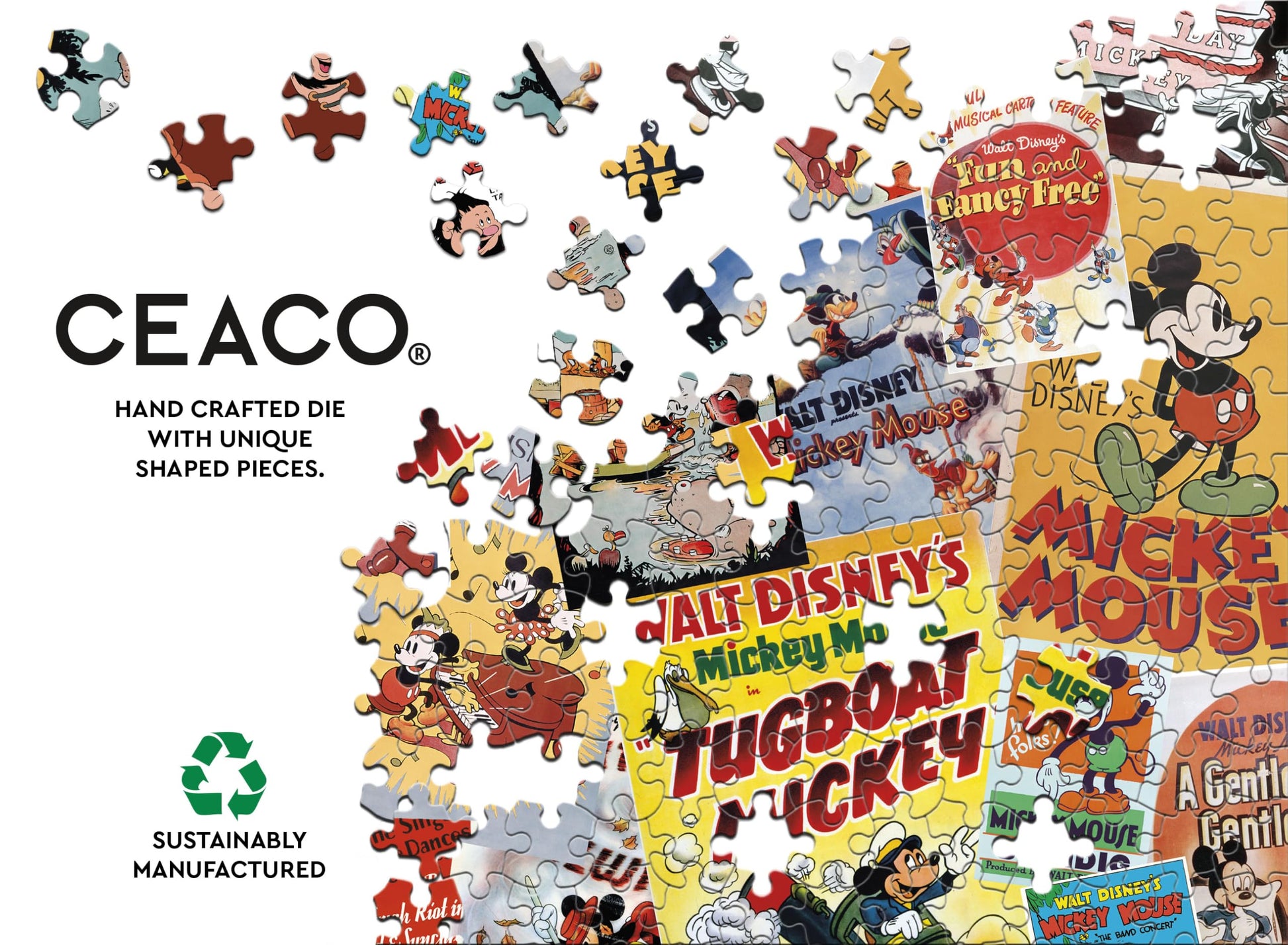 Ceaco - Disney - Vintage Mickey Mouse Poster - 1000 Piece Puzzle for Adults
