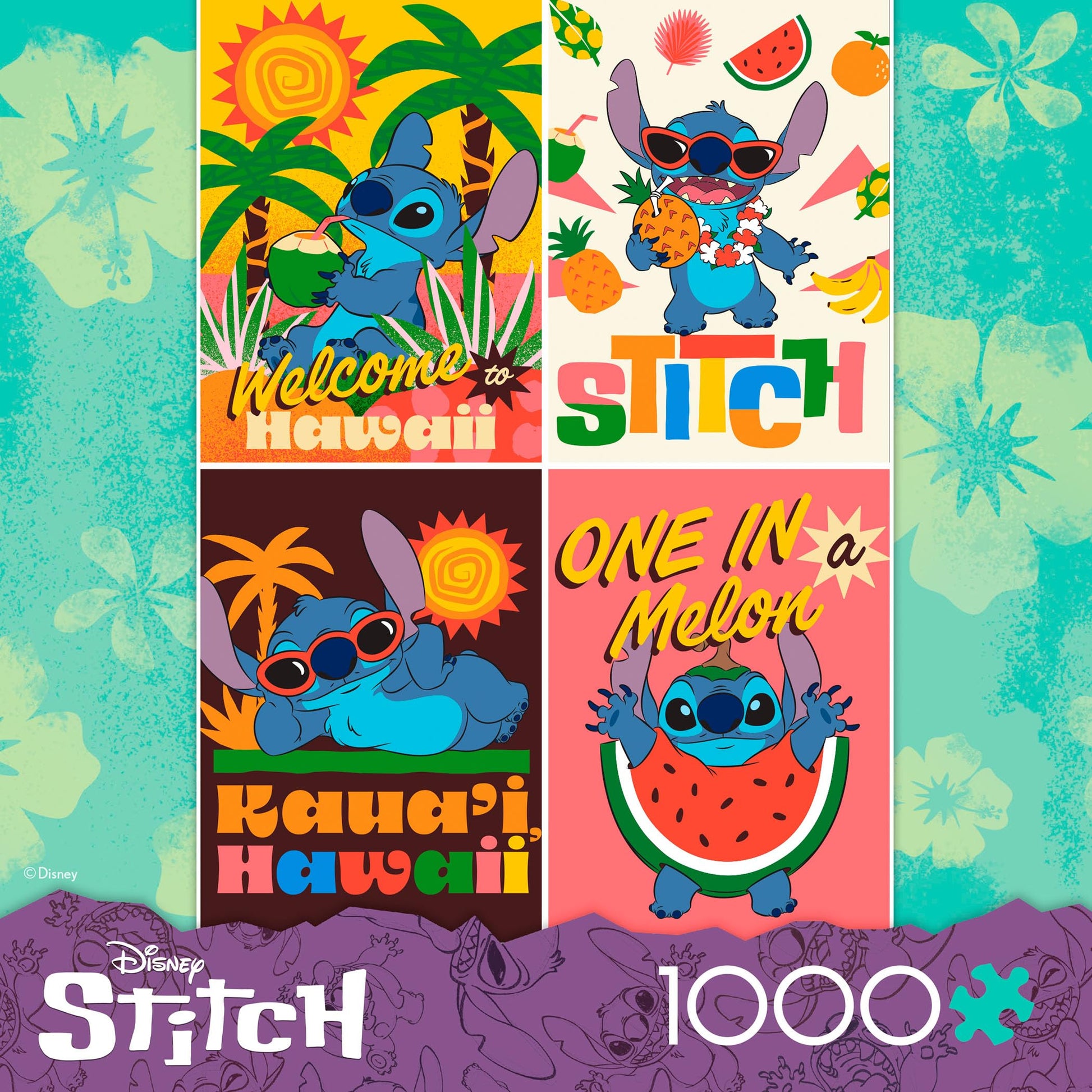 Ceaco - Disney Stitch Collage - 1000 Piece Jigsaw Puzzle for Adults