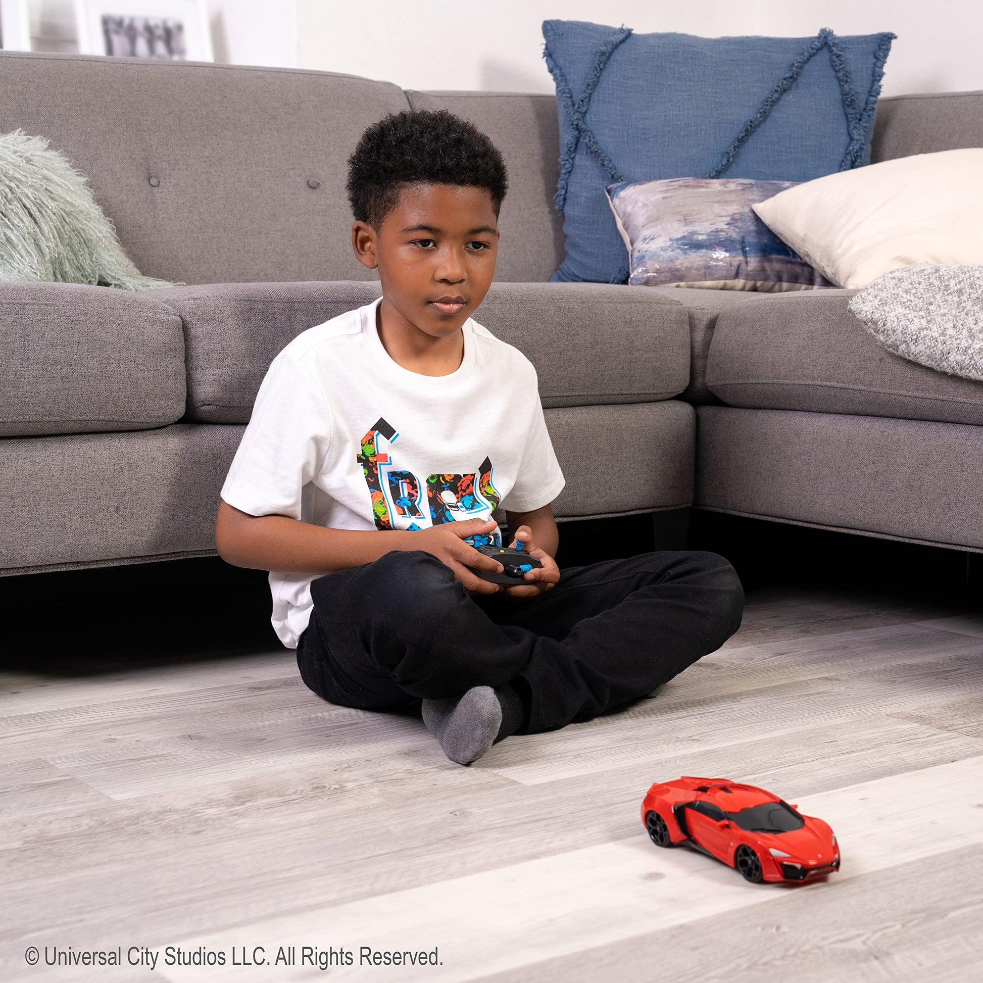 Jada Fast & Furious 7.5" Lykan Hypersport Remote Control Car RC with 2.4GHz, Toys for Kids and Adults