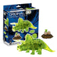 Green Triceratops & Baby Crystal 3D Puzzle Deluxe, 61-Pc Ages 12+