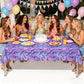 K-Style Pop Demon Hunters Laser Purple Tablecloth, 2 Pack, 54 x 108 Inch