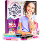 Pretty Me Glitter Tattoo Kit for Kids - Glitter & Metallic Fake Tattoos for Girls - Birthday Gift Ideas for Girl - Temporary Tattoo Set - Craft Kits