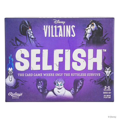 Selfish: Disney Villains | The Card Game Where Only The Ruthless Survive |Play as Your Favorite Disney Villain| Make it to The End First to Win |Ages