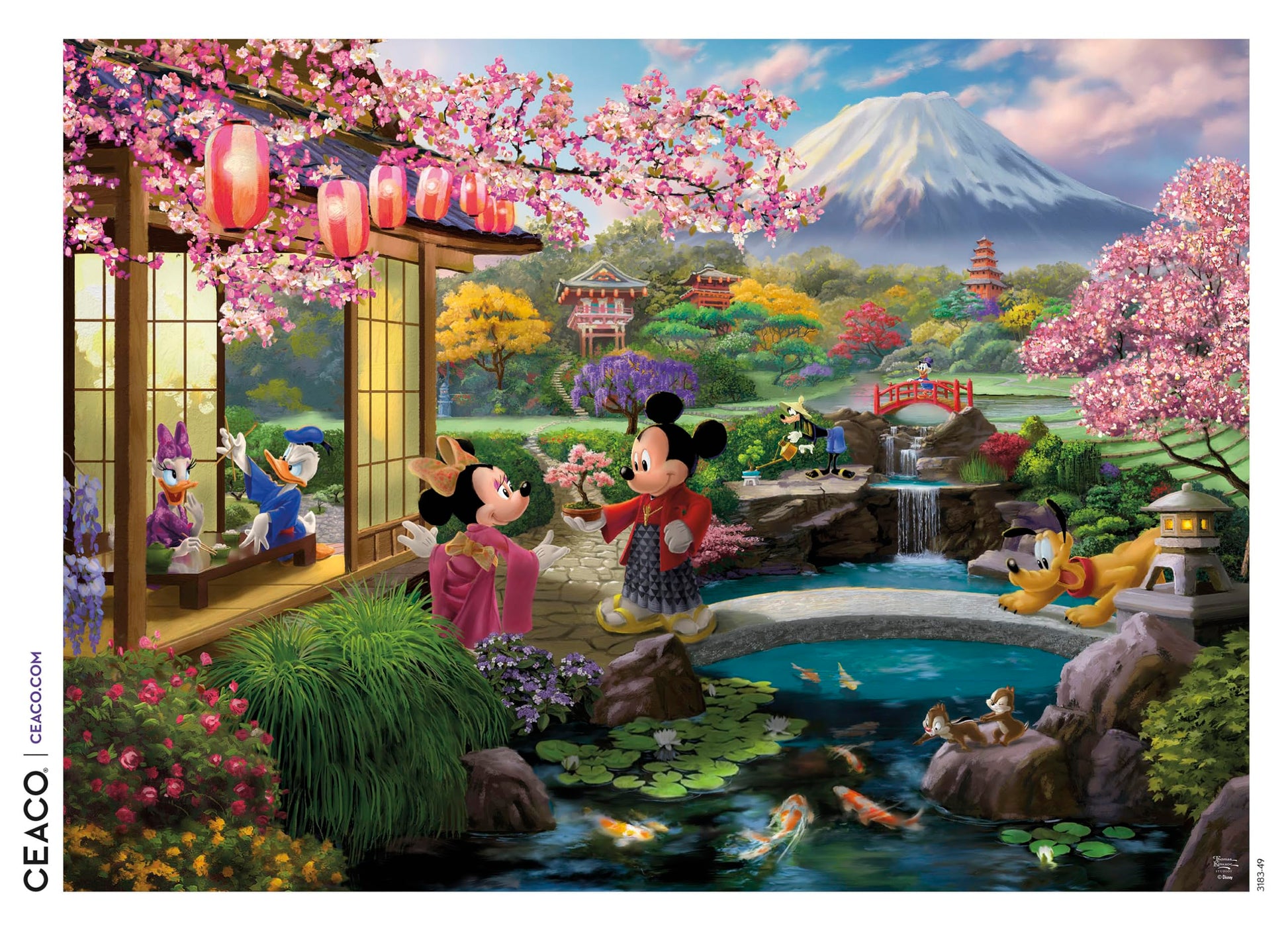 Ceaco - Thomas Kinkade Disney - Mickey and Minnie - 1000 Piece Puzzle