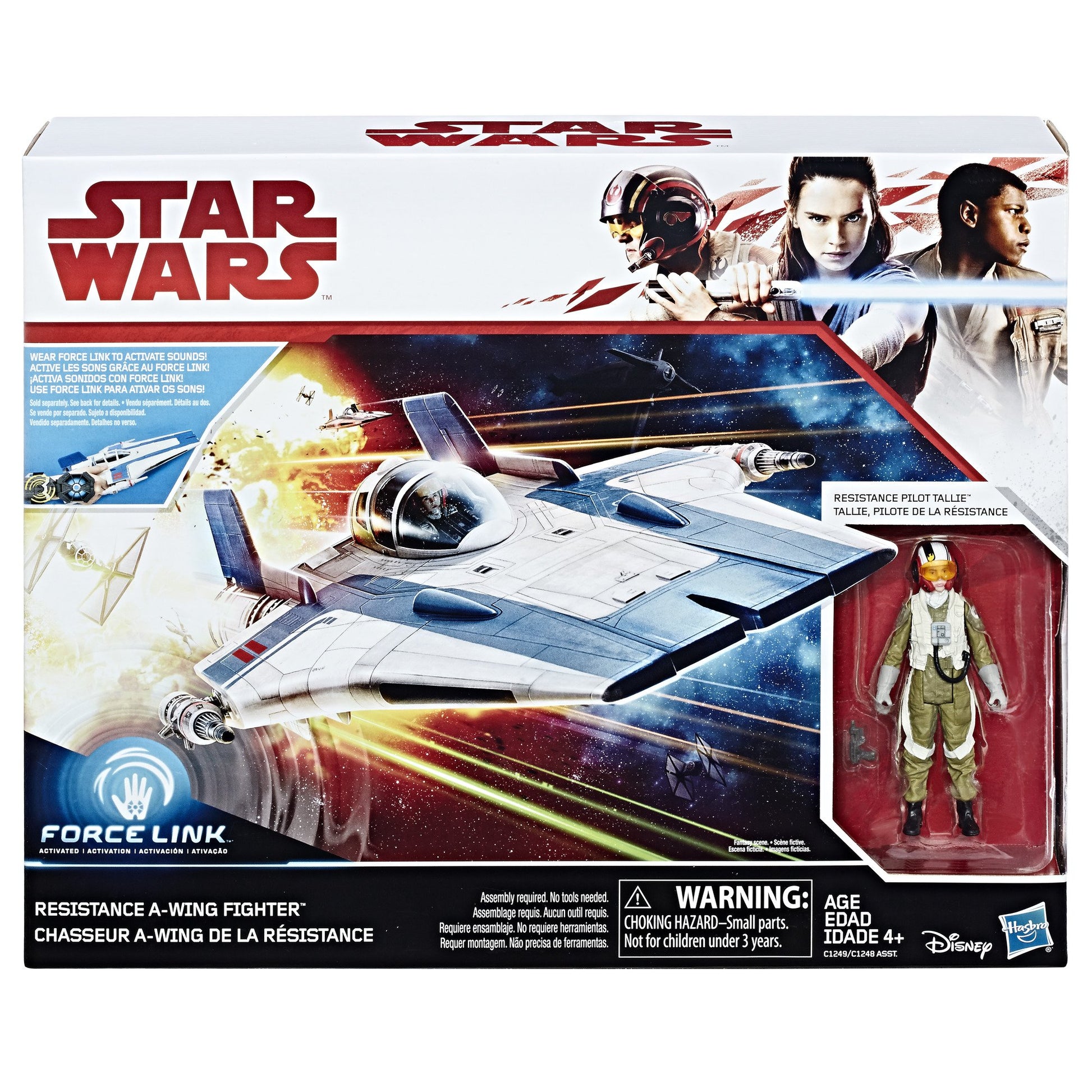 STAR WARS Force Resistance A-Wing Fighter and Resistance Pilot Tallie Figure