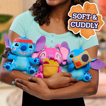 Disney Stitch that’s So Stitch Small 7-inch Plush with Camera Stuffed Animal, Soft Material, Kids Toys for Ages 2 Up by Just Play