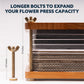 Flower Press Expansion & Accessory Kit (Press not included) - Extra Long Bolts, Silicone Washers, Travel Straps, Foam, Dessicant Boards, & Storage Bag