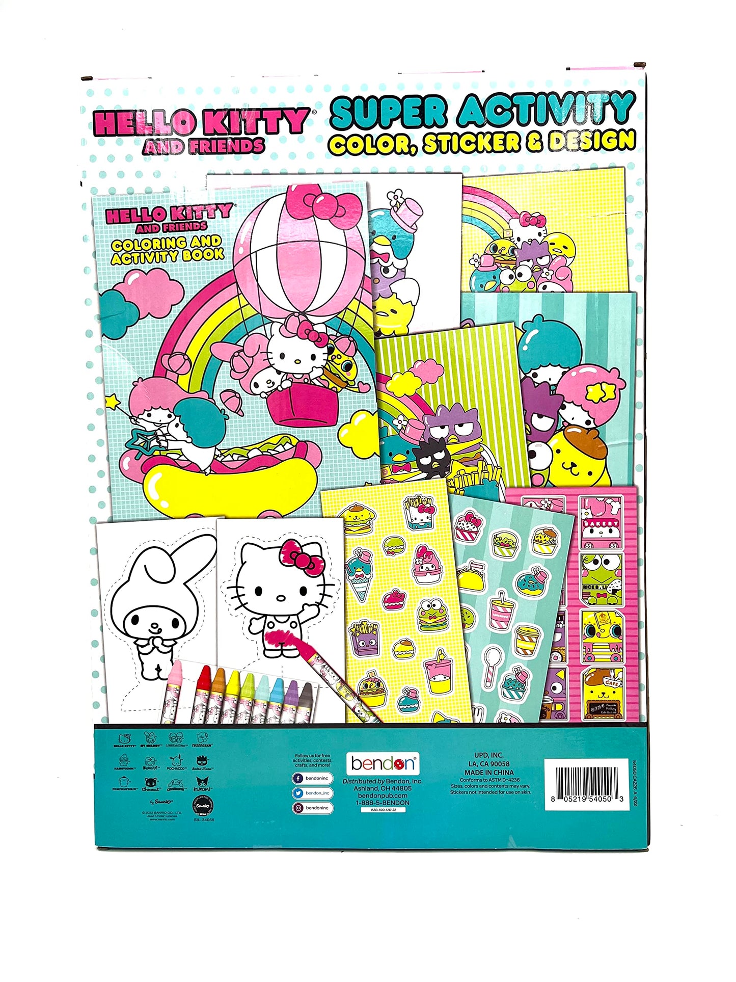 Hello Kitty Super Acitivty Set for Kids, Girls - Bundle with Color, Sticker, Posters and Design