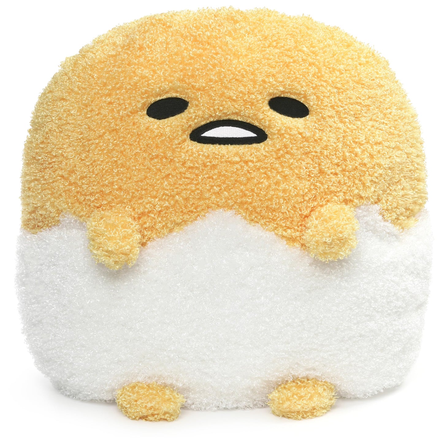 GUND Sanrio Gudetama Deluxe Egg in Shell Lazy Egg Plush Stuffed Animal, Yellow, 17"