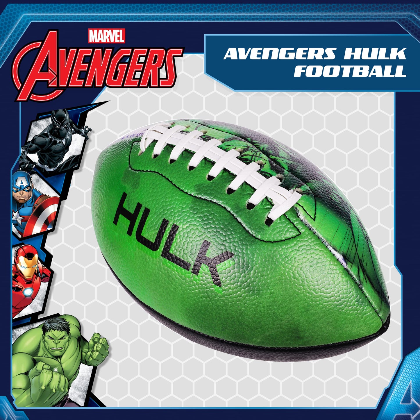 Marvel Avengers Hulk Youth Football, Small Mini Peewee Futbol for Kids, Size 5, Green