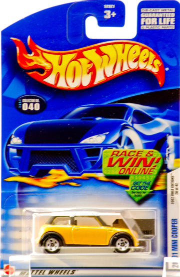 2002 First Editions -#28 2001 Mini Cooper 5-spoke Wheels #2002-40 Collectible Collector Car Mattel Hot Wheels 1:64 Scale Collectible Die Cast Car