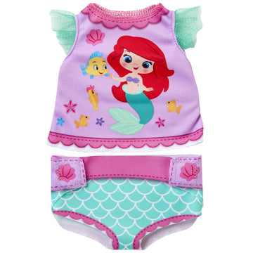 My Disney Nursery Baby Doll Clothes & Accessories, Ariel Diaper Accessory Pack Inspired by Disney's The Little Mermaid! Includes Doll T-Shirt, Doll
