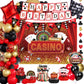 Casino Theme Party Decorations, happy Birthday banner, Las Vegas Party Decorations, casino Backdrop, Casino birthday Honeycomb Centerpieces, casino