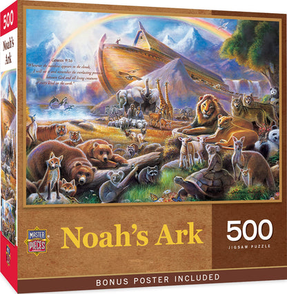 MasterPieces 500 Piece Jigsaw Puzzle for Adults, Family, Or Youth - Noah's Ark - 15"x21"
