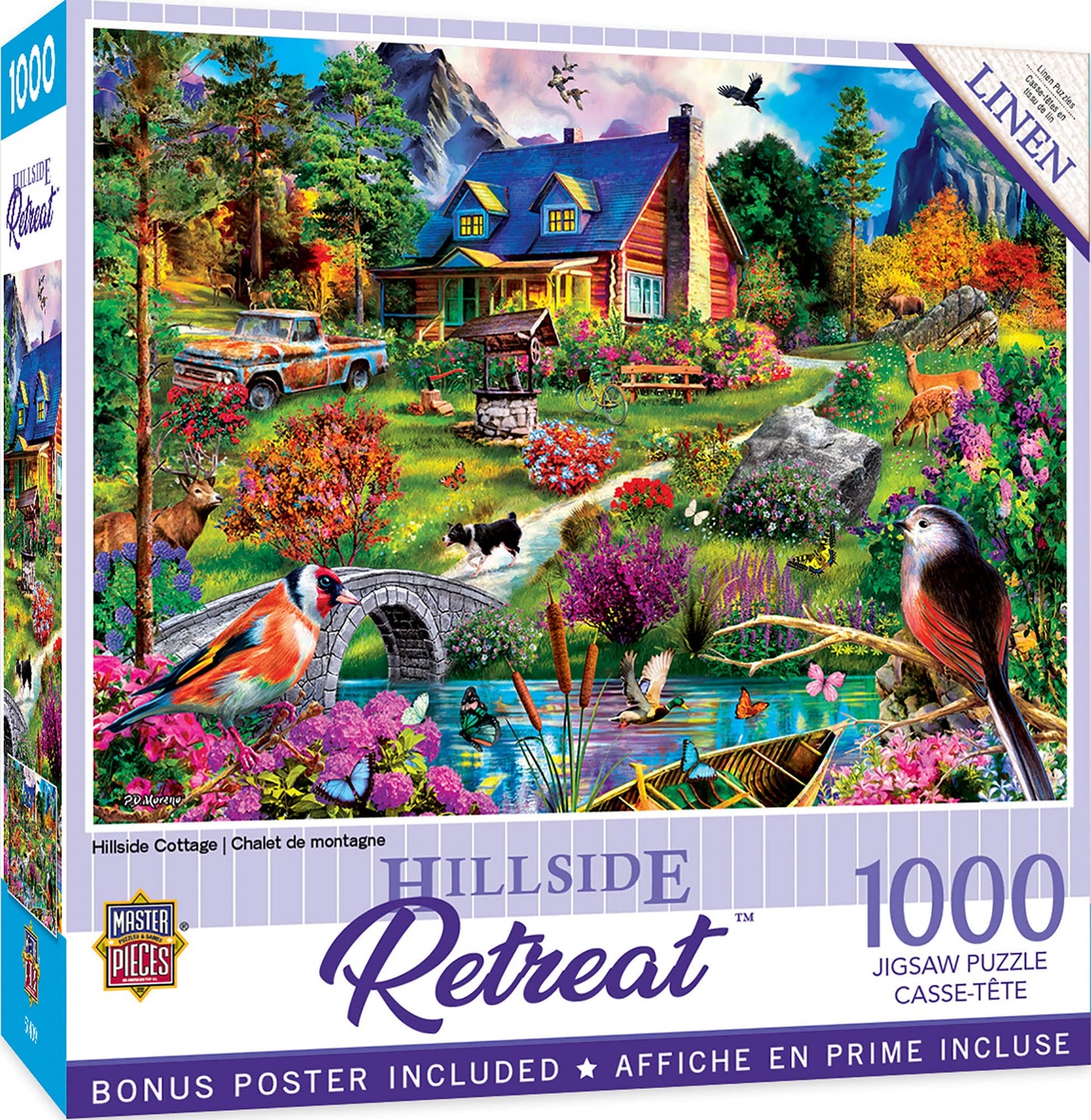 MasterPieces 1000 Piece Jigsaw Puzzle for Adults, Family, Or Youth - Hillside Cottage - 19.25"x26.75"