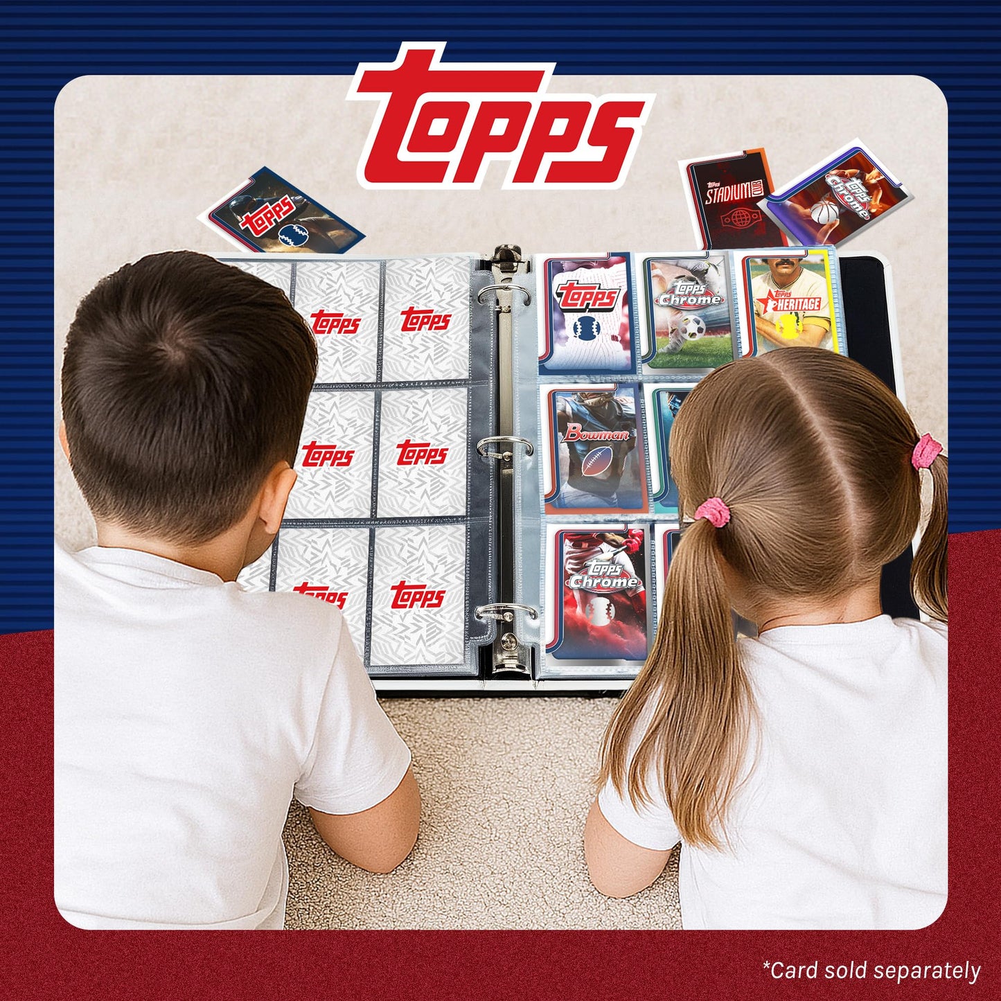 Topps Binder - 9 Pocket Trading Card Binder, Premium Durable Material, 35 Top-Loading Pages, 450 Card Capacity, Folder for Collectible Card Games