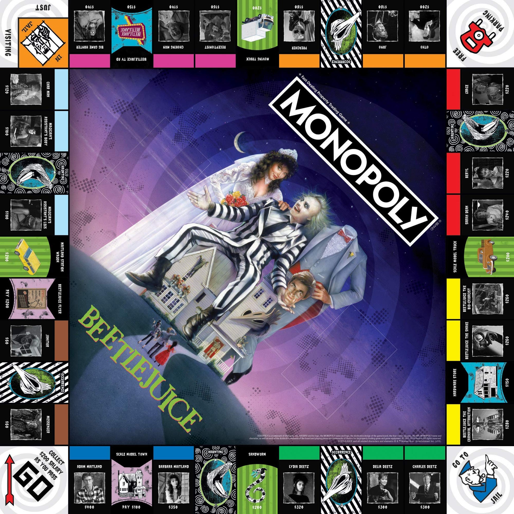 Monopoly Beetlejuice Board Game | Based on The 80’s Fantasy Film Beetlejuice | Officially Licensed Beetlejuice Merchandise | Themed Classic Monopoly