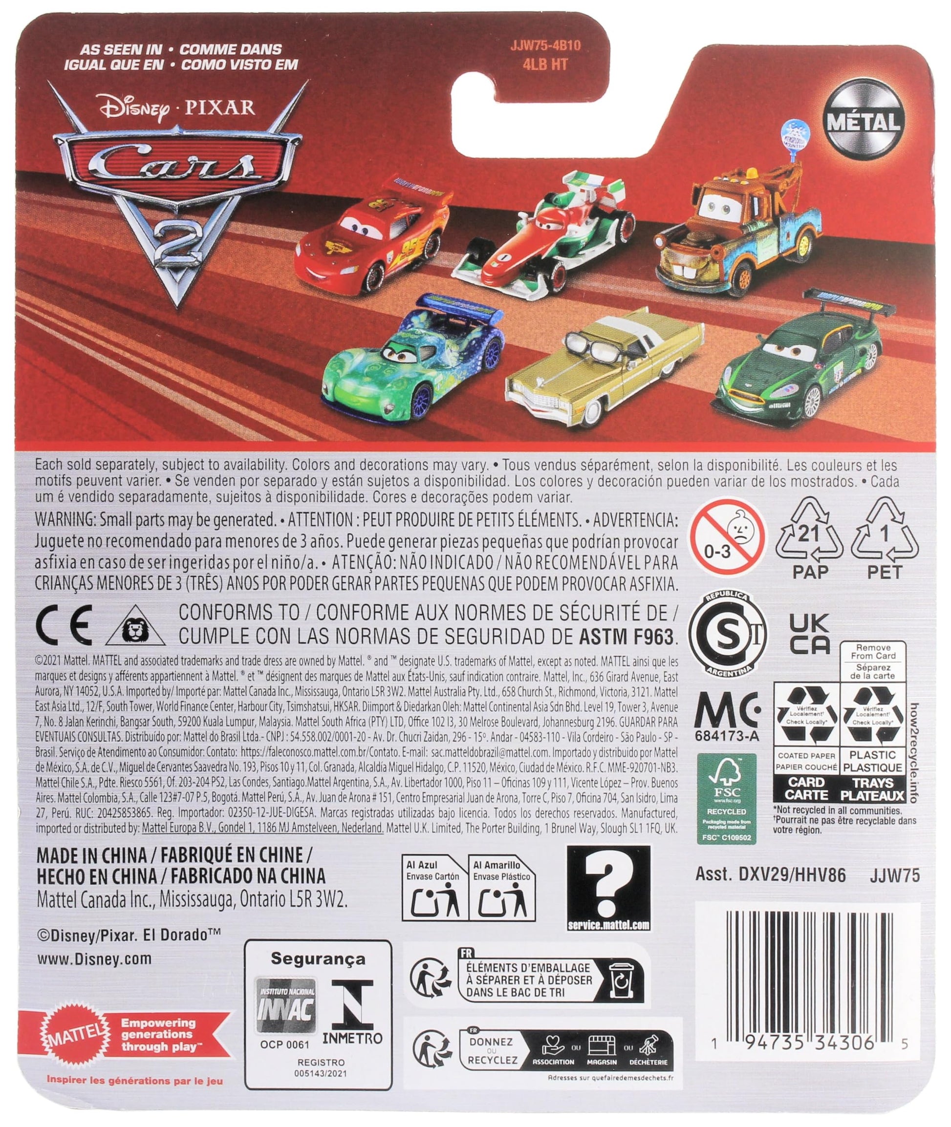 Mattel Disney Cars 2026 1:55 Scale Diecast Swedish Race Car Flash Nilsson