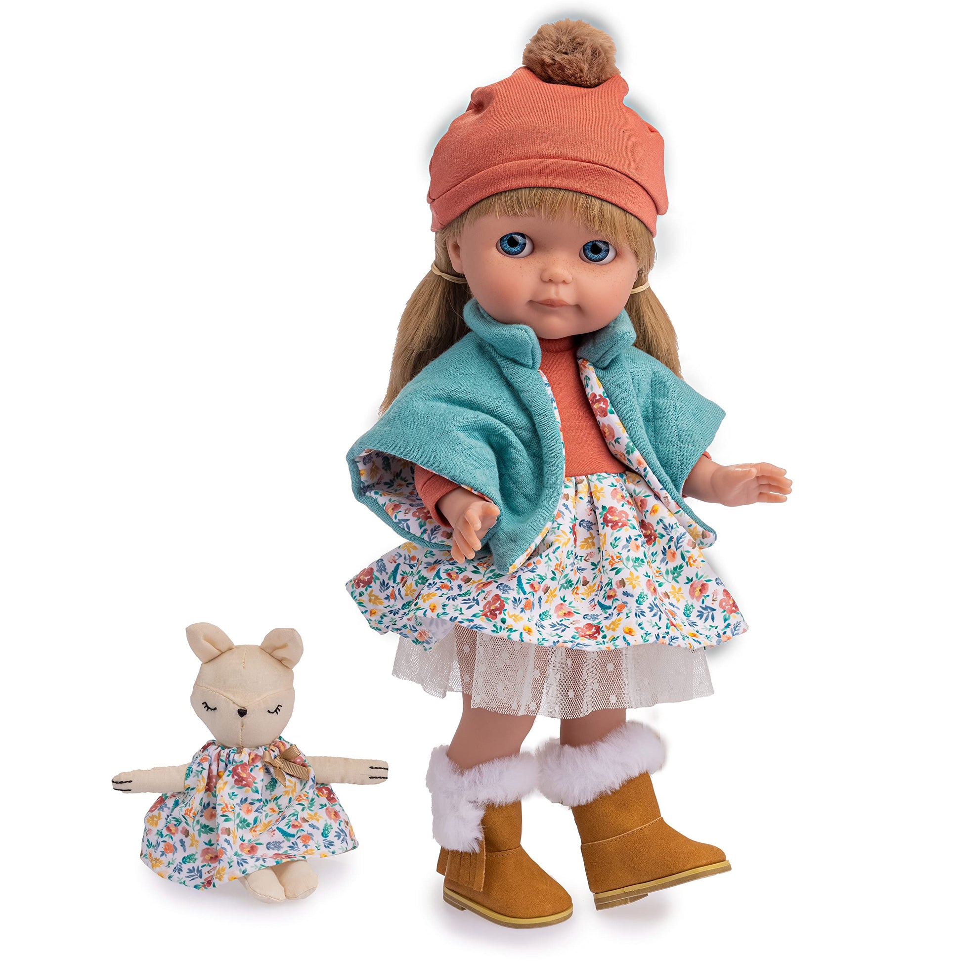 JC Toys Chloe by Berenguer | 15" Nature Collection Fashion Doll | Long Blonde Hair | Multi Piece Removable Fasion Outfit | All Vinyl Posable Doll |