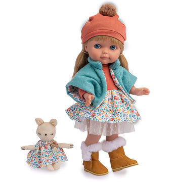 JC Toys Chloe by Berenguer | 15" Nature Collection Fashion Doll | Long Blonde Hair | Multi Piece Removable Fasion Outfit | All Vinyl Posable Doll |