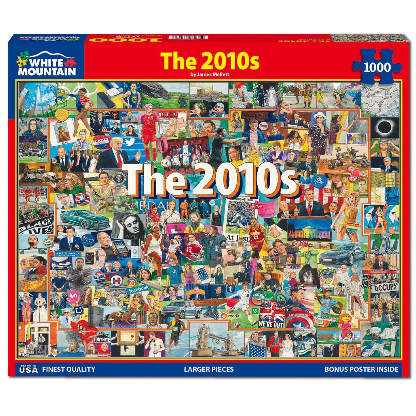 White Mountain 1000 Piece Jigsaw Puzzle Early 2000s Nostalgic, The 2010s