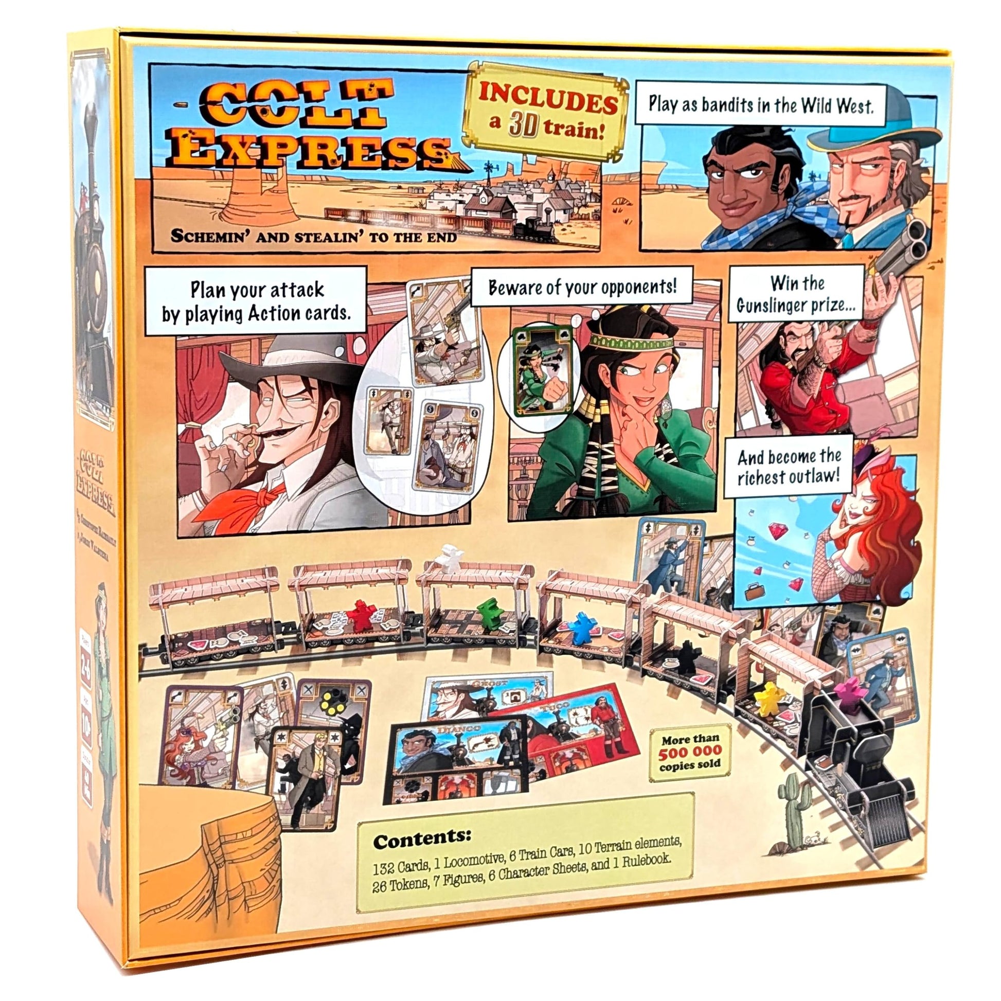 Colt Express Board Game - Strategic Wild West Train Heist Game for Adults & Teens, 2-6 Players, Age 10+, Award-Winning Party Boardgame