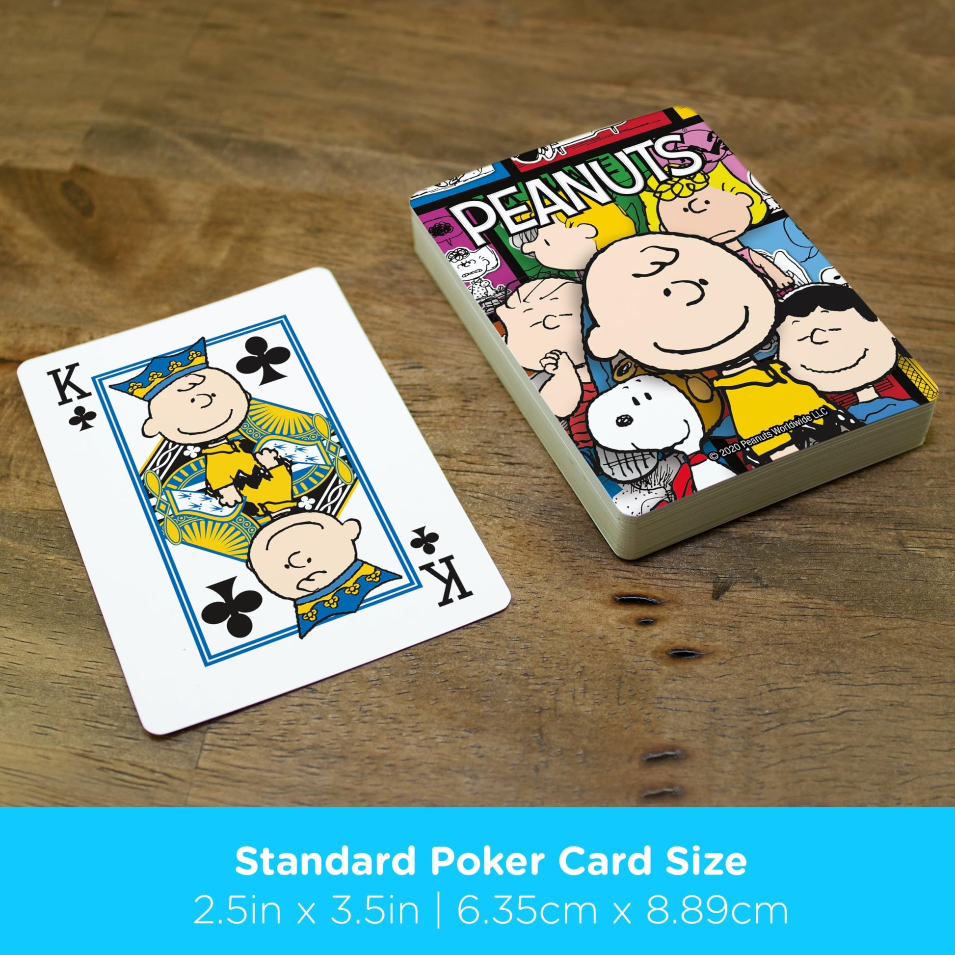 AQUARIUS Peanuts Cast Playing Cards Standard Size - Themed Novelty Deck with 52 Unique Comic Strip Designs - Collectible Merchandise Gift for Teens