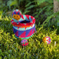 BUENA ONDA Yippi Yappa Kit - Crocheted Mini Bag Toss Game for Kids and Adults, Best Hacky Sack Set, Color Coded Balls with Basket, Indoor/Outdoor Play