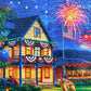 500 Piece Puzzles for Adults - 4th of July Jigsaw Puzzles - Celebrate The USA Patriotic Puzzle - Fourth of July Fireworks Celebration - Artwork