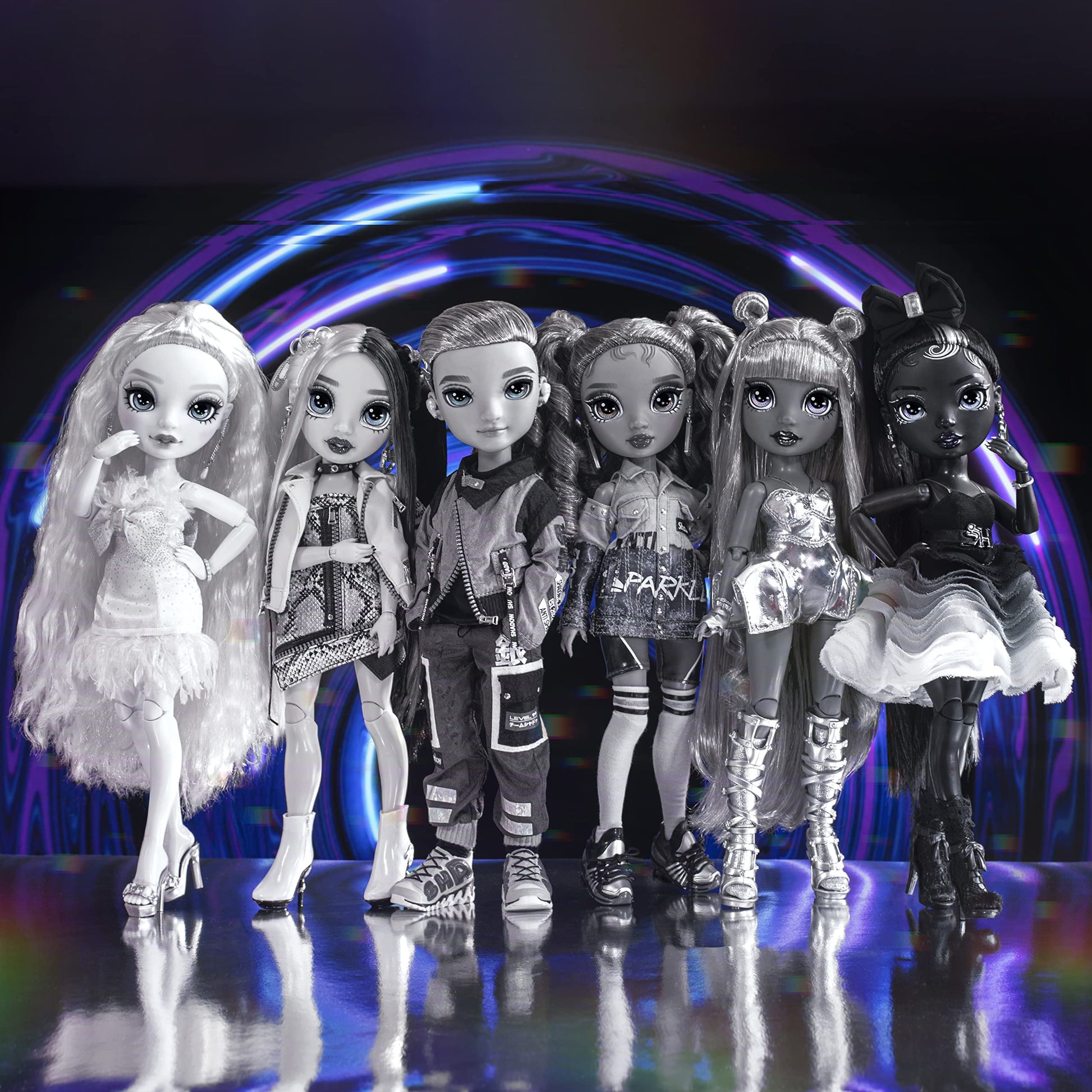 Rainbow High Shadow Series 1 Luna Madison- Grayscale Fashion Doll. 2 Metallic Grey Designer Outfits to Mix & Match, for Kids 6-12 Years Old and