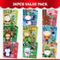 JOYIN 36 Pcs Christmas Make-a-face Sticker Sheets Make Your Own Xmas Characters Sticker with Santa Santa, Gnome, Reindeer, Snowman, for Kids Party