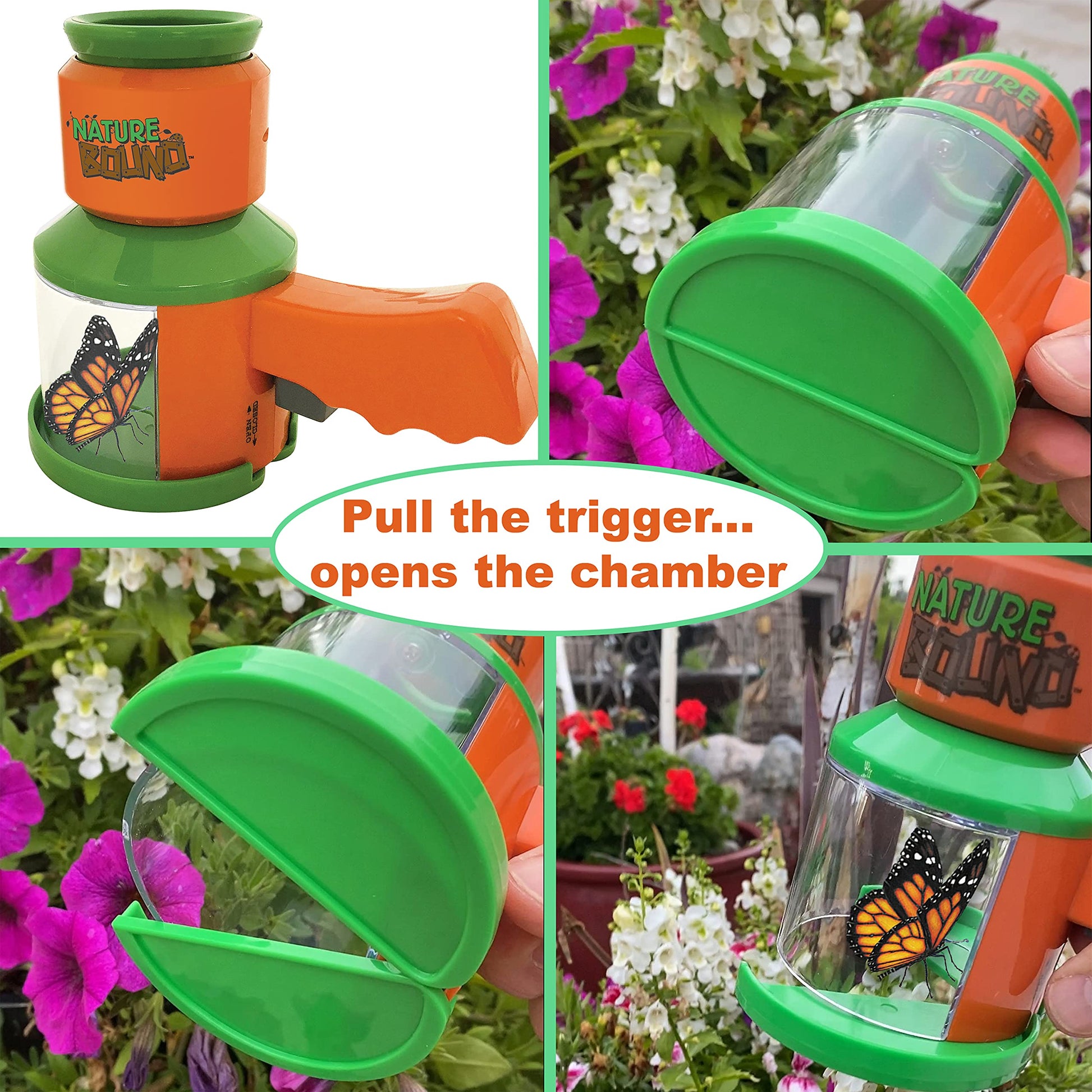 Nature Bound Bug Catcher and Viewer for Outdoor Exploration of Insects - Includes Handy Trigger Design - for Boys and Girls Medium