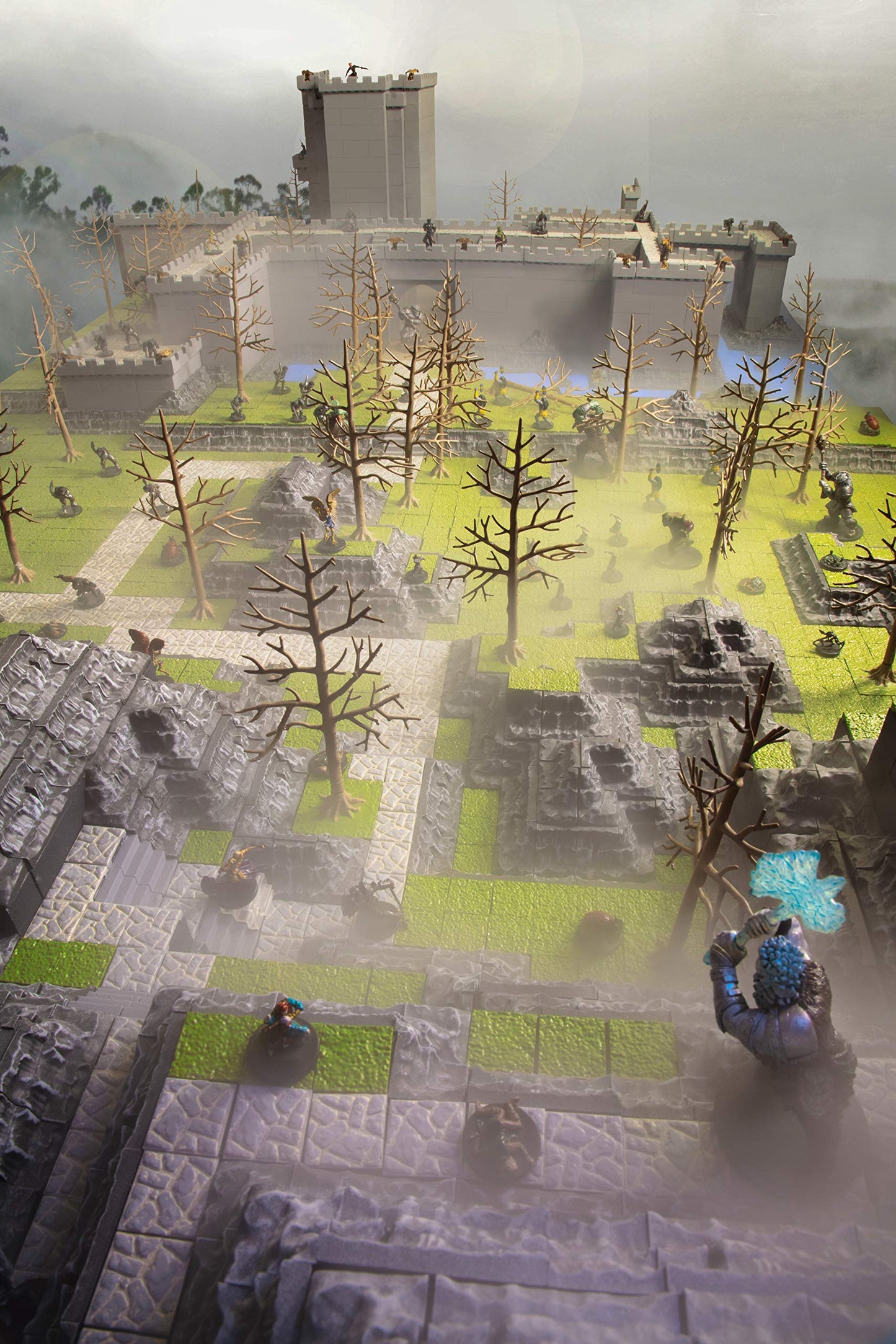 Monster Adventure Terrain- 40pc Painted Ladders and Stairs Bulk Set- Stackable 3-D Tabletop Customizable World Builder Compatible with DND Dungeons