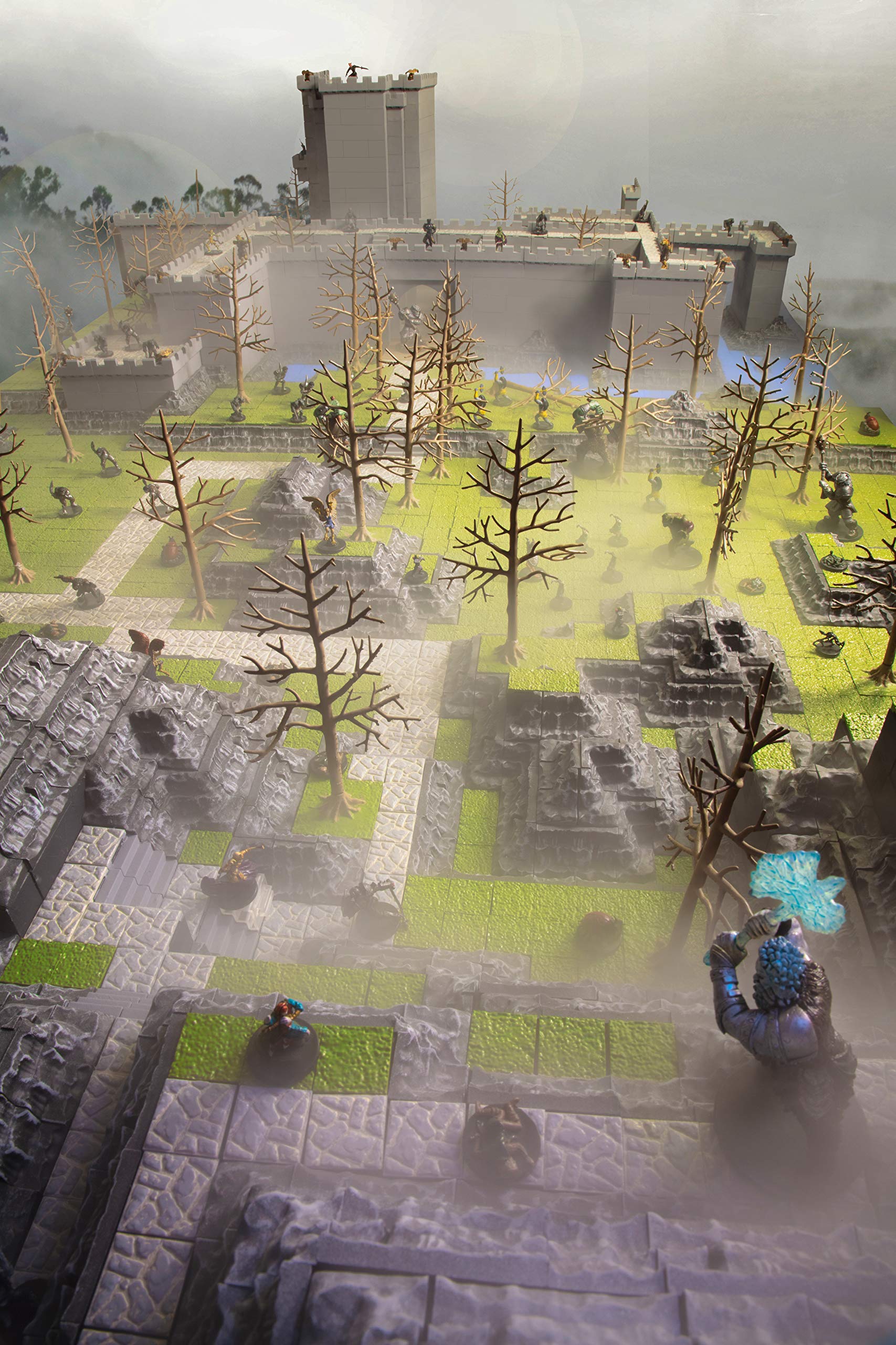 Monster Adventure Terrain- 40pc Painted Ladders and Stairs Bulk Set- Stackable 3-D Tabletop Customizable World Builder Compatible with DND Dungeons