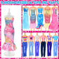 82 Pack Doll Clothes and Accessories - 2 Princess Dresses 1 Evening Dresses 5 Fashion Dresses 2 Tops 2 Pants 2 Bikini Swimsuits 20 Shoes 48